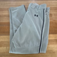 Under Armour Youth XL Gray Baseball Pants HeatGear Loose Fit Unisex