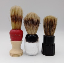 Unbranded Vtg Shaving Brushes, Lot Of 3.