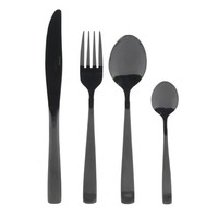 Salter Regal Cutlery Set Black Stainless Steel 16 PC Gloss (Damaged Packaging)