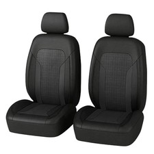 4PCS Cooling Car Seat Covers,Breathable Front Seat Covers with Mesh Black
