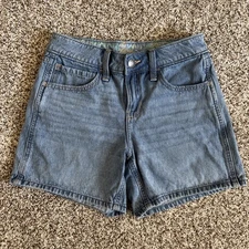 Hollister Low-Rise Baggy Denim Shorts W23 000 Y2K Vintage Style 2000s Distressed