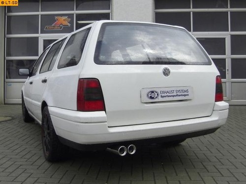 FOX Endschalldämpfer 2x76mm für Golf 3 Variant ab Bj 1991 1.4l bis 2.8l TDI - Bild 1 von 12