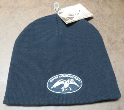 Vtg NWT Duck Commander Black Winter Stocking Hat beanie stocking