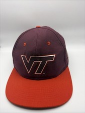 VTG Virginia Tech Hokies 2000 Nokia Sugar Bowl Hat Snapback Logo 7 Maroon Orange