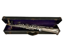 Martin Handcraft #176xxx Bb Soprano Saxophone Silver w/ Gold Plate Bell