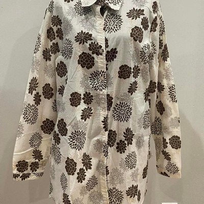Susan Graver XL Collared Floral Button Down 135