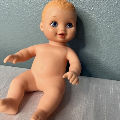Vtg  1999 Lauer Toys Water Babies Reddish Brown Hair Blue Eyes Doll 9''