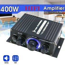2 200W Hi-Fi Auto Stereo 12V Car Audio Amplifier MP3 Radio Booster LED Design