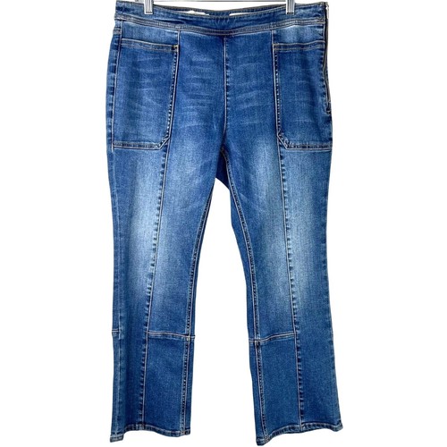 Pilcro Damen Utility High-Rise Cropped Bootcut Hose Blau Denim Jeans Gr. 32 - Bild 2 von 14