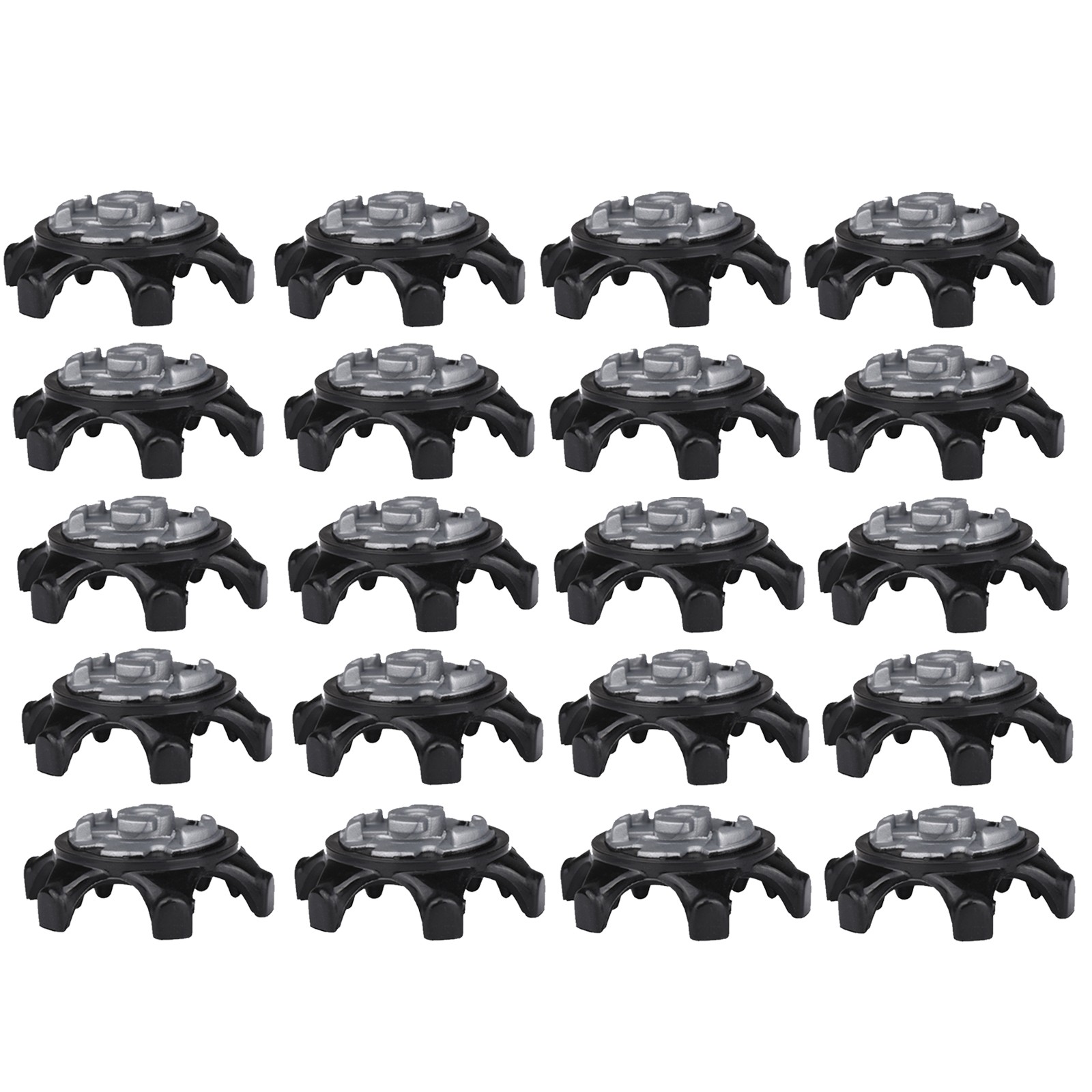 20Pcs Durable Plastic Black Golf Shoe Spikes Cleat Fast Twist For Adida Champ c