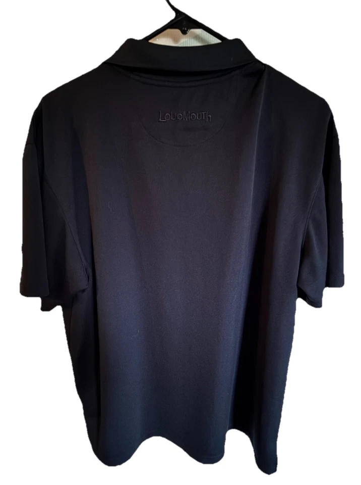 Рубашка для гольфа мужская Loudmouth большая L черная Polo вентилируемая легкая - Изображение 2 из 4