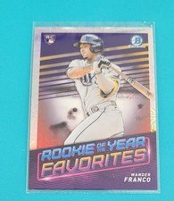 2022 Bowman Rookie of the Year Faves RC #ROYF-1 Wander Franco BASEBALL Card 2A. rookie card picture