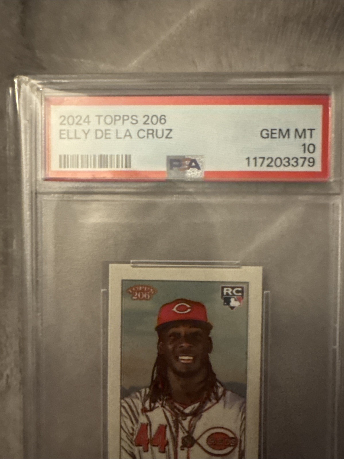2024 TOPPS 206 ELLY DE LA CRUZ PSA 10 view 2