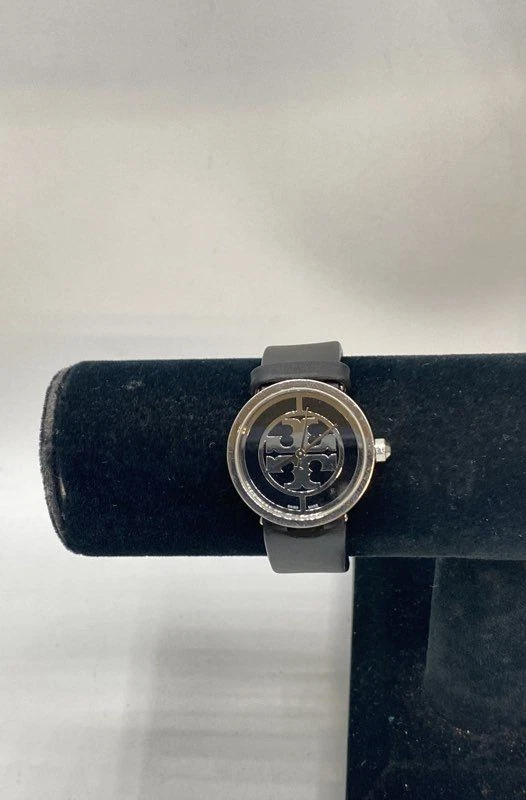 Tory Burch TBW4042 Reva Mosaic Dial Watch Silver‑Tone Navy Leather Ladies Quartz Tory Burch TBW4042 Reva Navy Leather Strap Watch – Balilene main image 3