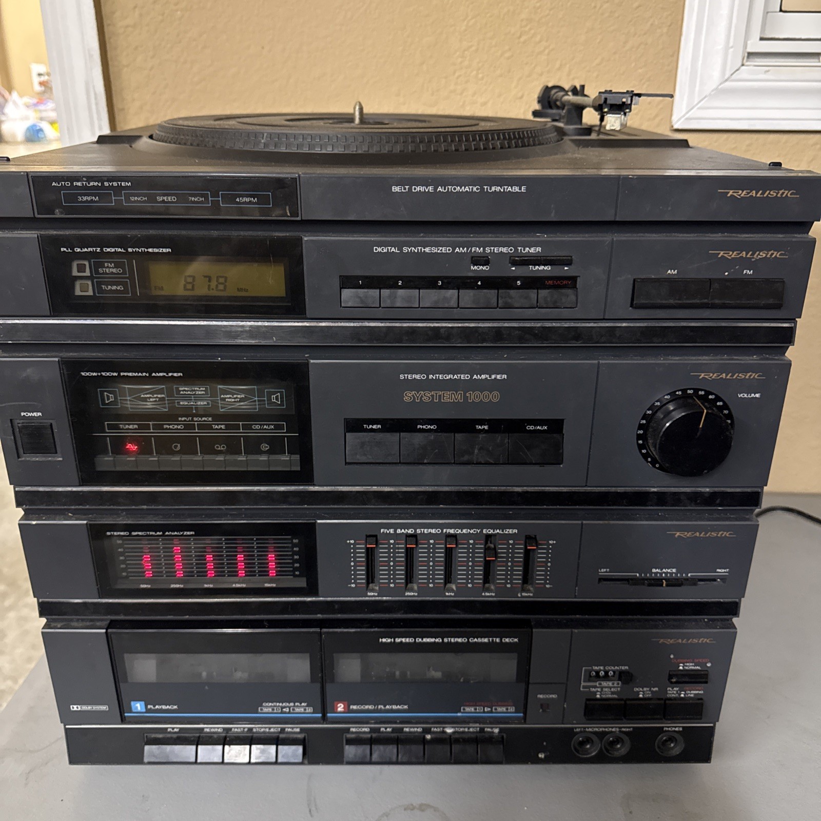 Turn On System 1000 Turntable 13-1232 No Needle