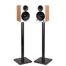 Fluance Powered 5" Stereo Bookshelf Speakers for Turntable Bluetooth 5 w/ Stands
