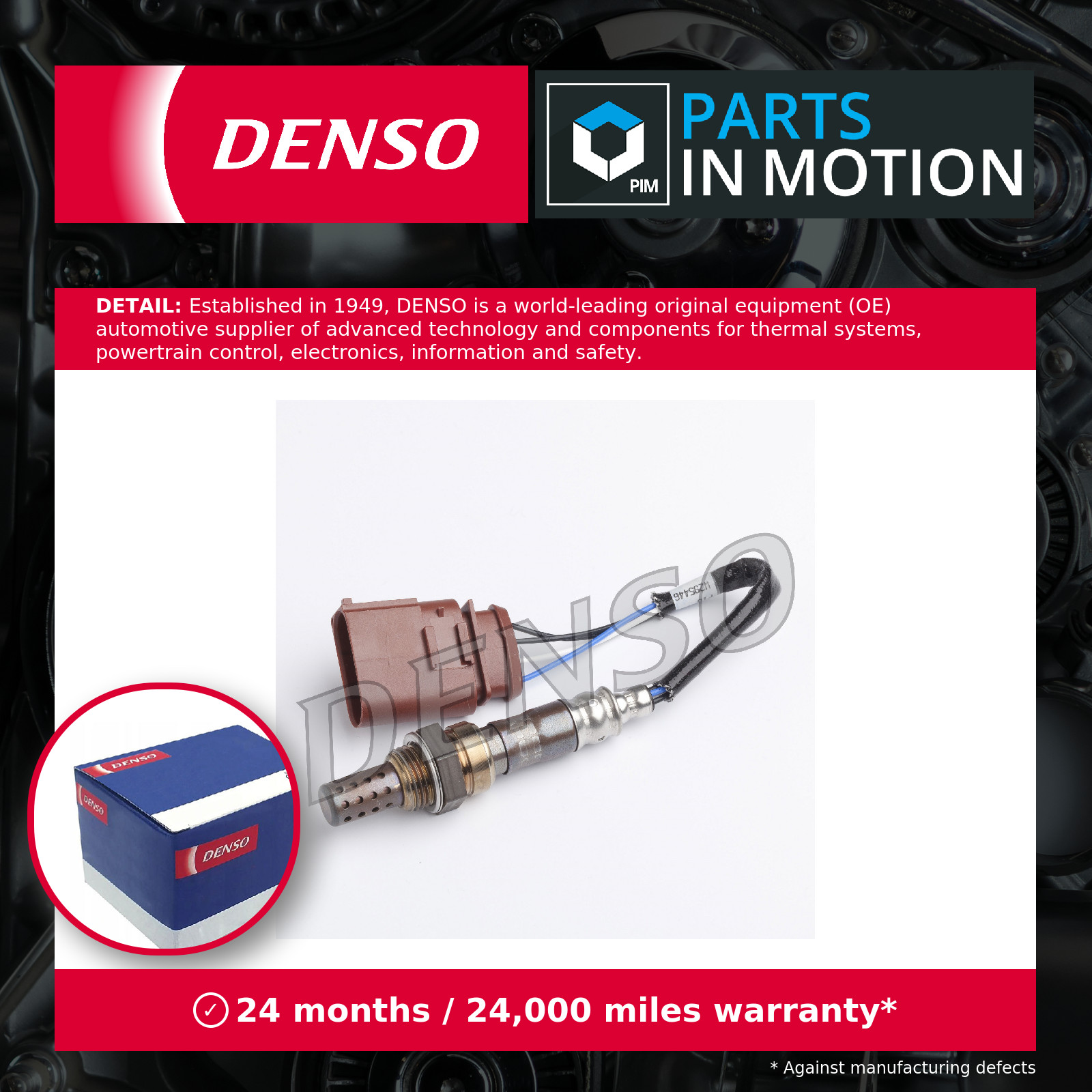 Lambda Sensor DOX-1565 Denso Oxygen 03D906265A Genuine Top Quality Guaranteed