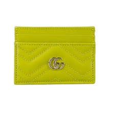 Portacarte Gucci in pelle verde brillante
