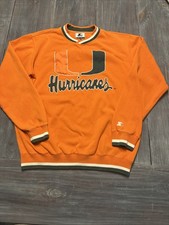 VTG Miami University Hurricanes Starter crewneck sweatshirt Size L The U