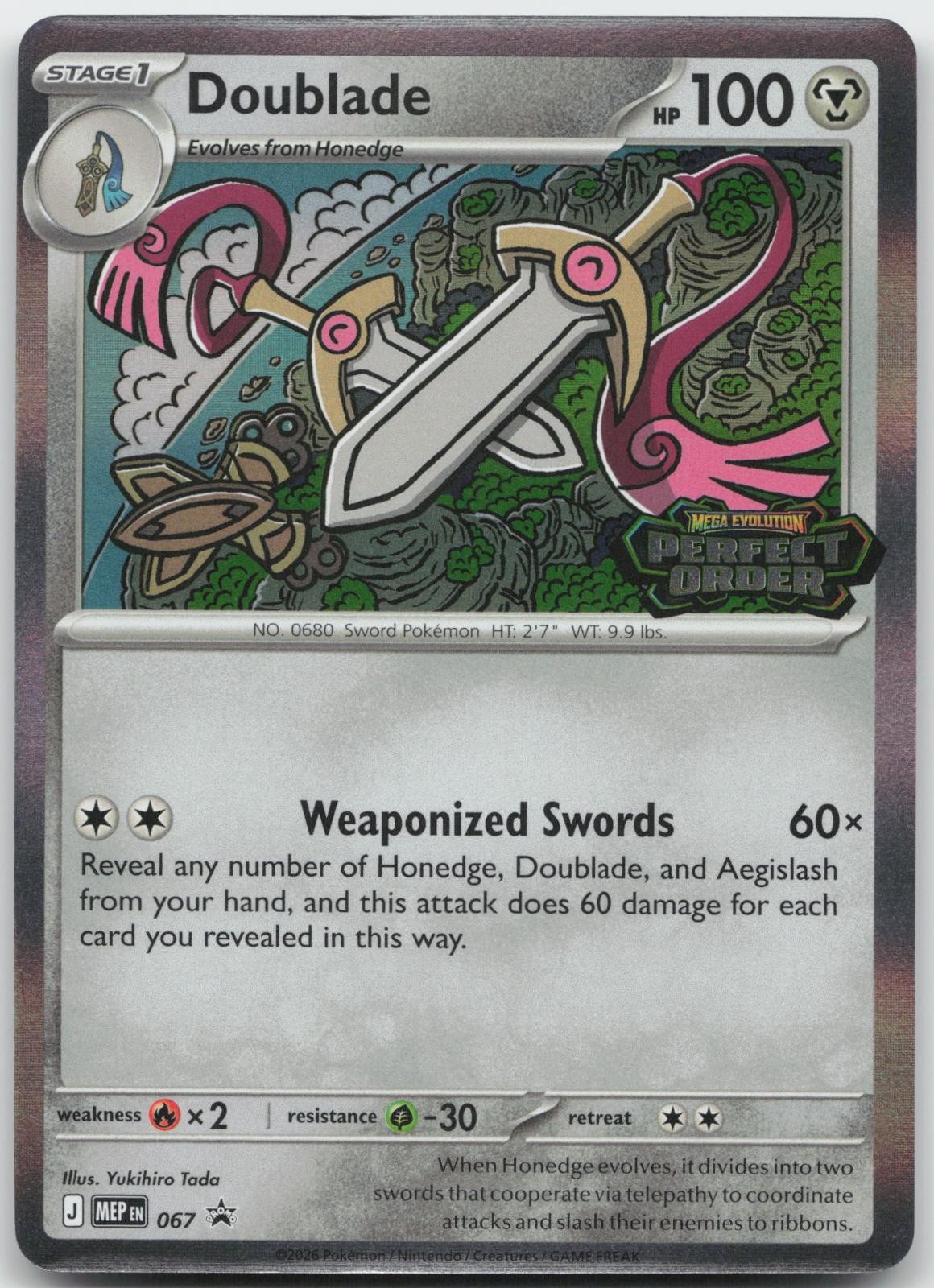 DOUBLADE 067 P ME: MEGA EVOLUTION PROMO POKEMON HOLO NEAR MINT