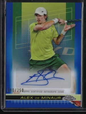 2024 Topps Chrome #TCA-ADM Alex de Minaur Autographs Blue Refractor /250