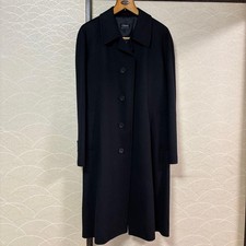 100 Cashmere Navy Chester Coat Long Formal Elegant Used -Shipping from Japan