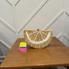 NWT Limited Edition Tabitha Brown x Target Lemon Straw Clutch Hand Purse Summer