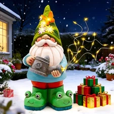 Solar Watering Can Gnome Light Waterproof -Christmas Funny Gnome for Mom Sola...