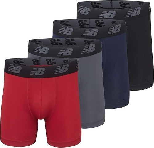 New Balance Performance Boxer Slip Abbigliamento Intimo - 4 per Confezione L/S/M/XL - Foto 32 di 36