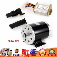 36V 800W Brush Motor Kits Speed Controller Pedal for Electric ATV e Bike Go Kart