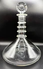 STEUBEN Signed Crystal Ship Spirit Decanter Moon Stopper Don Pollard Design MCM