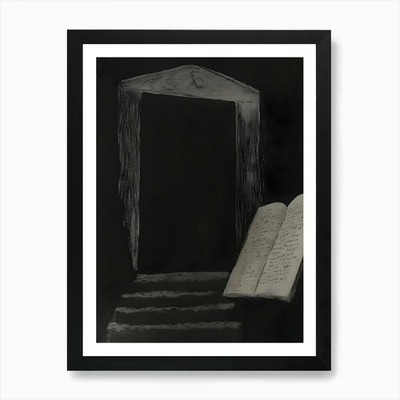 Dark Gothic Doorway Kunstdruck Rahmen gerahmt Wandbild Poster Leinwanddruck Bild