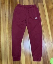 Nike Mens Burgundy Fleece Jogger Pants M 27in...