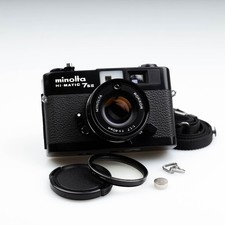 ⭐SERVICED⭐ Minolta HI-MATIC 7 S II BLACK 35 Film Camera 40mm 1.7 Lens N.MINT