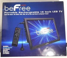 beFree Portable Rechargeable 14 Inch LED TV (missing remote) - open box - GC