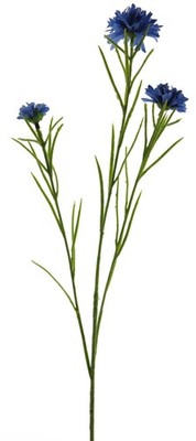 artplants Kunstblumen Zweig Kornblume NAWEN, blau, 65 cm