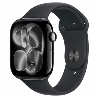 Apple Watch Series 11 46mm Aluminum Black Case Black Silicone Band GPS 32GB