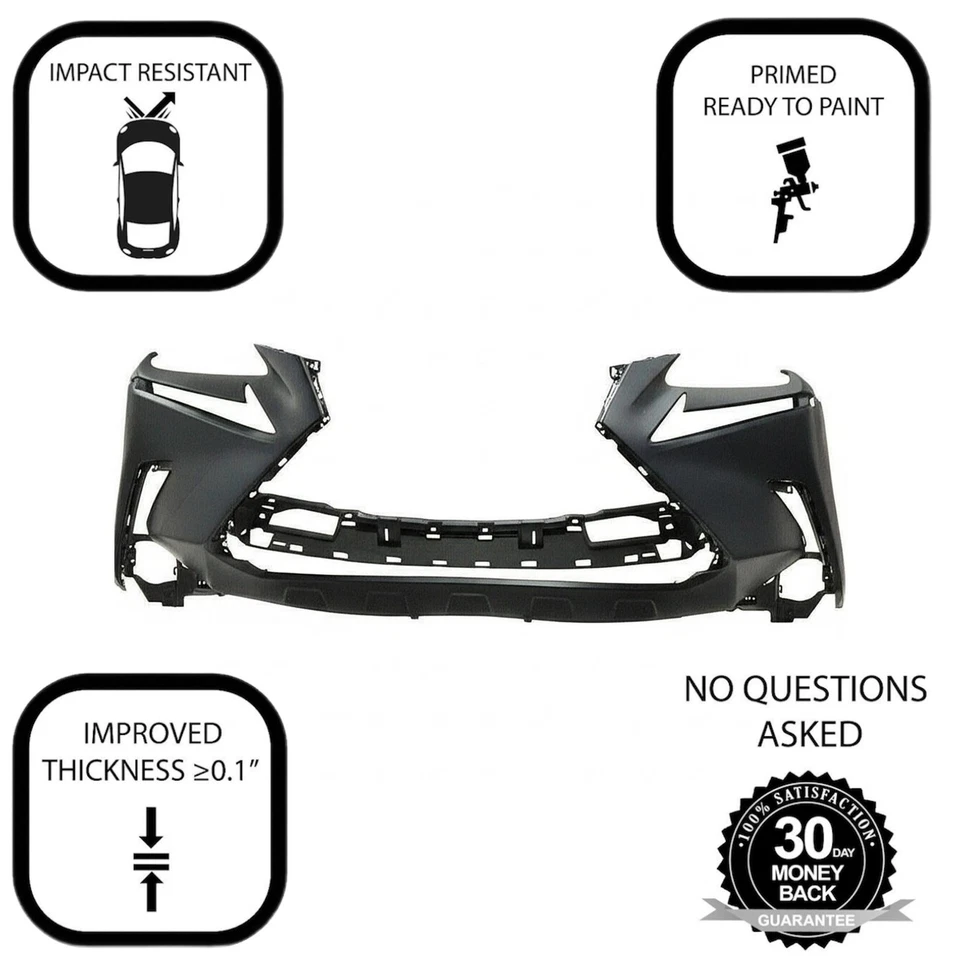 Cubierta de parachoques delantero para Lexus NX300/300h 2018-2021 imprimada LX1000345 Foto 3 de 4