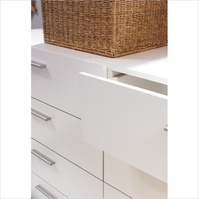 Atlin Designs 8 Drawer Double Dresser in White