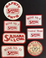 Vintage Mining Decals Sahara Coal Co Lot Of 7