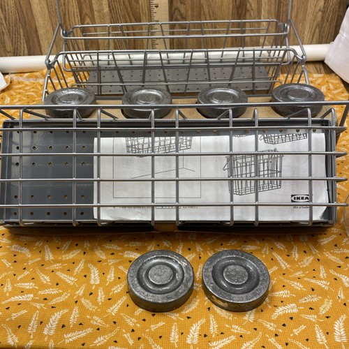 4 IKEA BYGEL Metal Storage Spice Racks 5 Jars - Picture 4 of 13