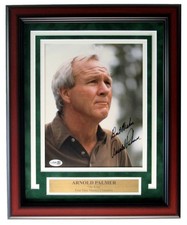 Arnold Palmer Masters Champion Signed/Inscribed 8x10 Photo Framed JSA 208221