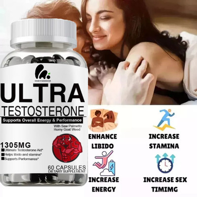 Male Enhancement Testosterone Booster 60 Capsules Stamina Pills Men Performance