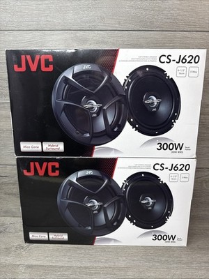 2 Boxes- JVC CS-J620 300 Watt 6-1/2'' CS Series 2-Way Coaxial Car Stereo Speakers