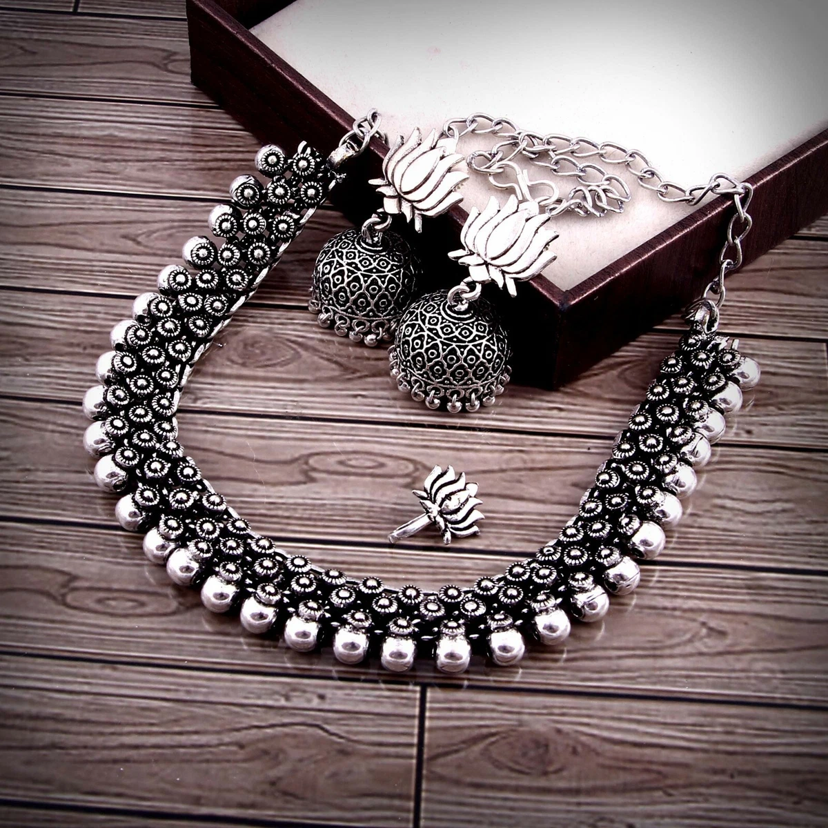 Oxidized jewellery sets discount