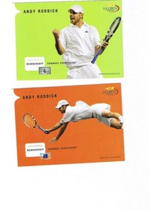 ANDY RODDICK 2006 US OPEN 2 COLLECTOR'S POSTCARDS