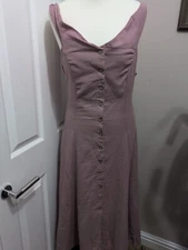 Free People It's A Keeper Button Front Midi Dress in Mauve Purple Size S RRP £88