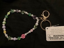NWT Beaded Keychain Wristlet Key Ring