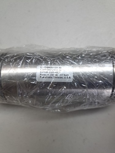 PARKER PNEUMATIC CYLINDER 1.50DSRGVY01.50 250 PSI MAX 1/8" NPT STAINLESS STEEL - Picture 2 of 2