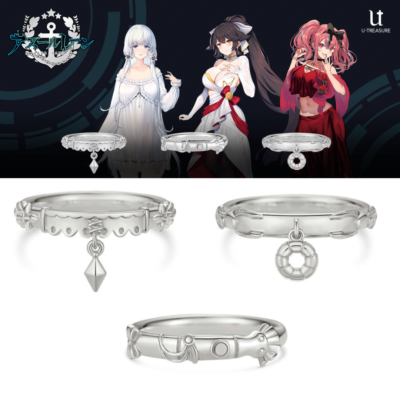 Azur Lane Motif Ring with Acrylic Stand Silver 925 Illustrious
